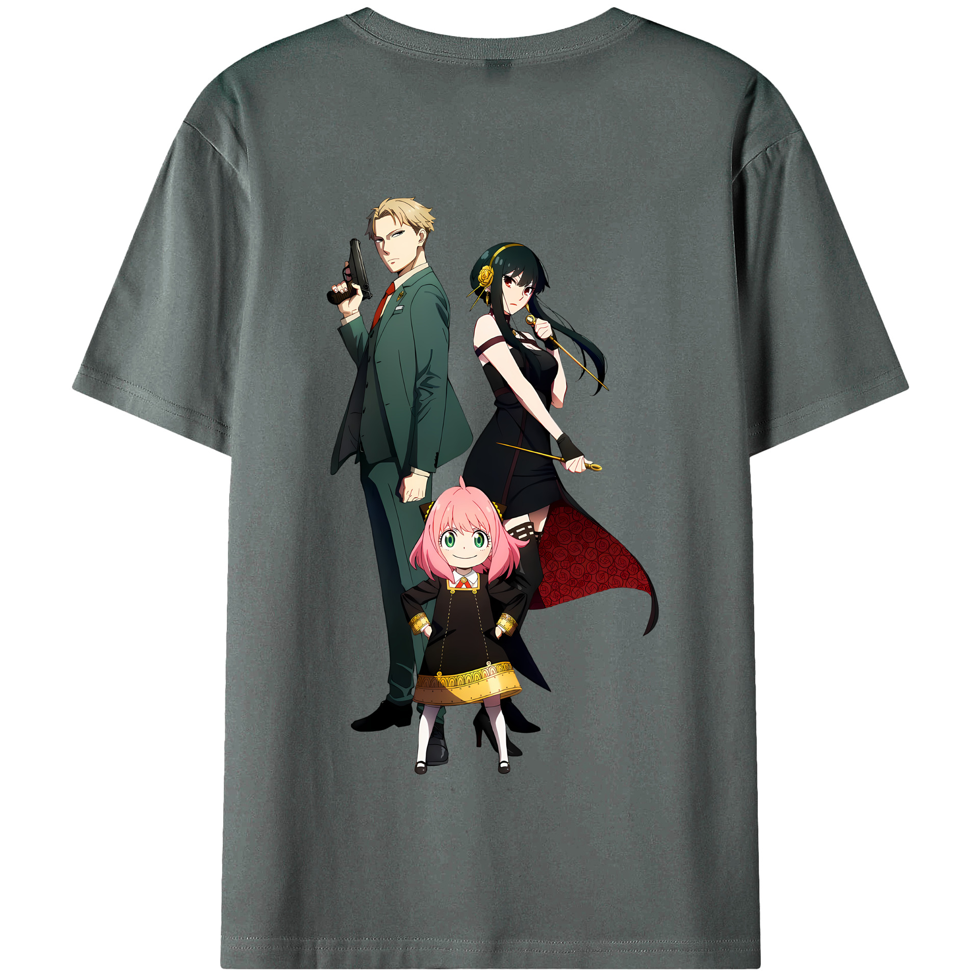 （画像用） SPY×FAMILY间谍家家酒 綿100％半袖Tシャツ（背面プリント）